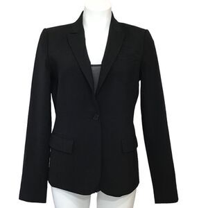 Theory Black Riding Single Button Stretch Blazer Size 10